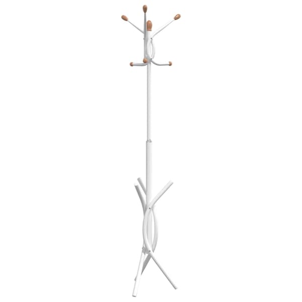 vidaXL Klädhängare vit 176 cm pulverlackerat järn