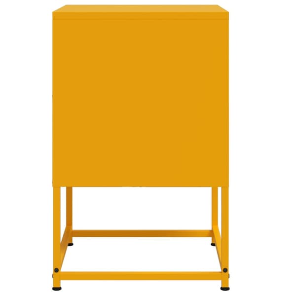 vidaXL Sängbord 2 st senapsgul 36x39x60,5 cm stål