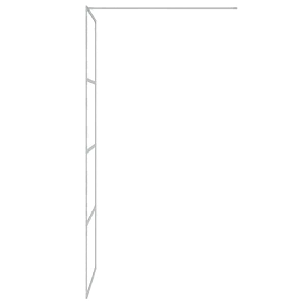 vidaXL Duschvägg silver 80x195 cm klart ESG-glas