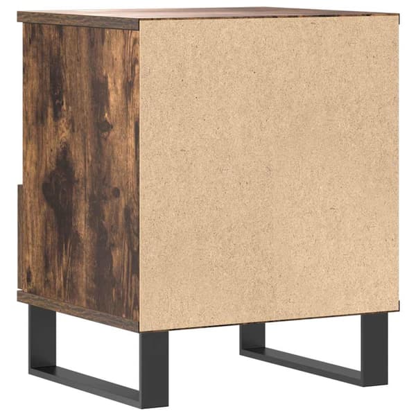 vidaXL Nattbord røkt eik 40x35x50 cm konstruert tre