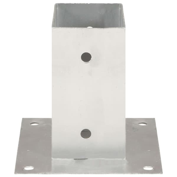 vidaXL Stolpfot 4 st galvaniserad metall 71 mm
