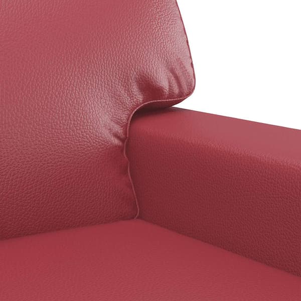 vidaXL 2-sitssoffa vinröd 120 cm fuskläder