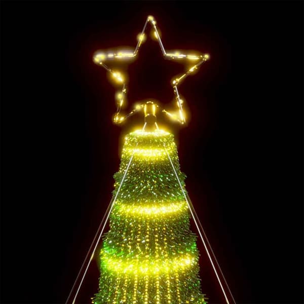 vidaXL LED julgran 1028 LED varmvit 403 cm