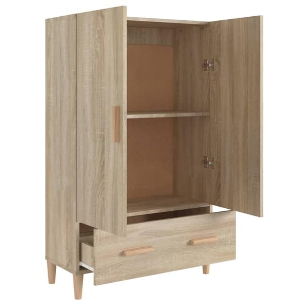 vidaXL Highboard sonoma eik 70x31x115 cm konstruert tre