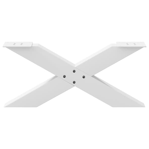 vidaXL Soffbordsben X-formade 2 st vit 70x(30-31) cm stål