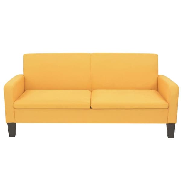 vidaXL 3-sitssoffa 180x65x76 cm gul
