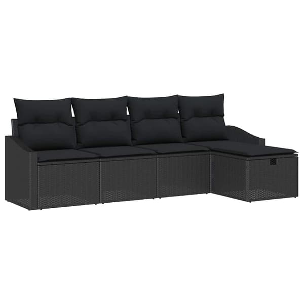 vidaXL Soffset med kudde 6 pcs konstrotting