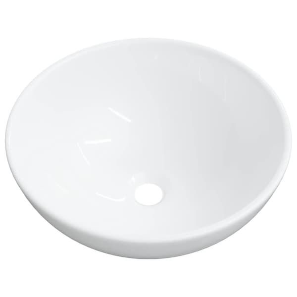 vidaXL Servant hvit 28x28x10 cm keramikk