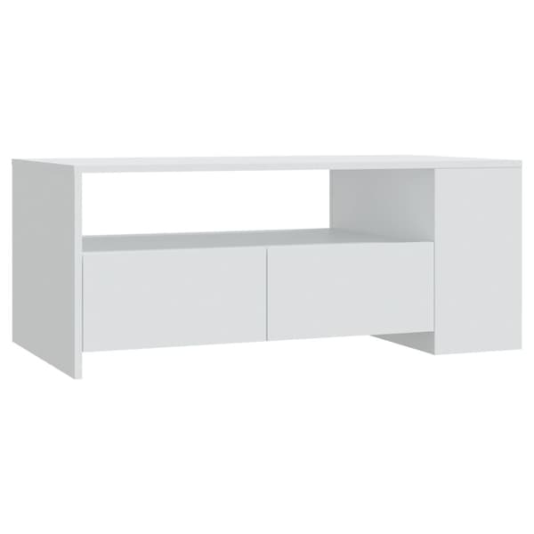 vidaXL Soffbord vit 102x55x42 cm konstruerat trä