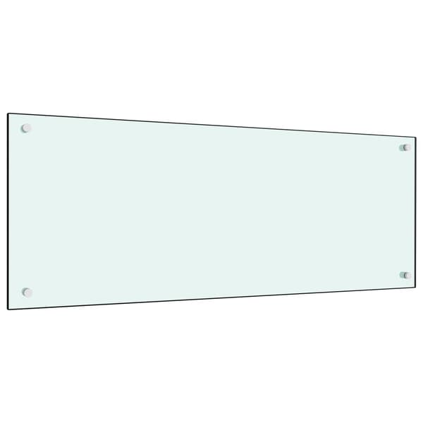 vidaXL Stänkskydd vit 100x40 cm härdat glas