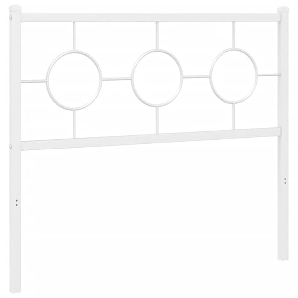 vidaXL Sengegavl i metall hvit 100 cm
