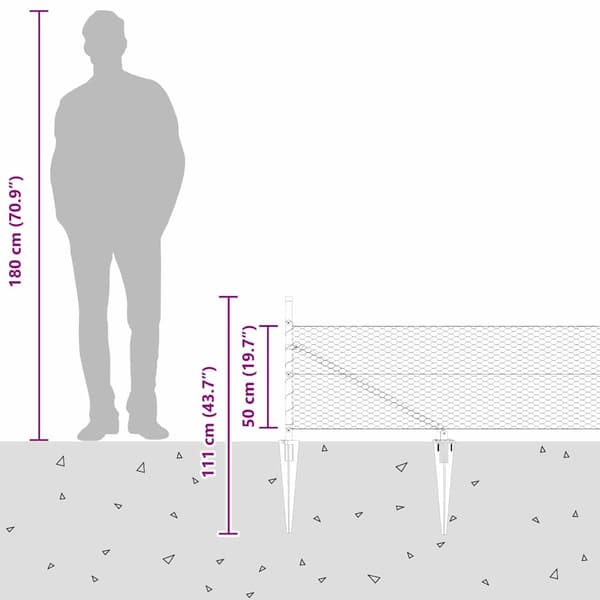 vidaXL Stängselstolpe Grå