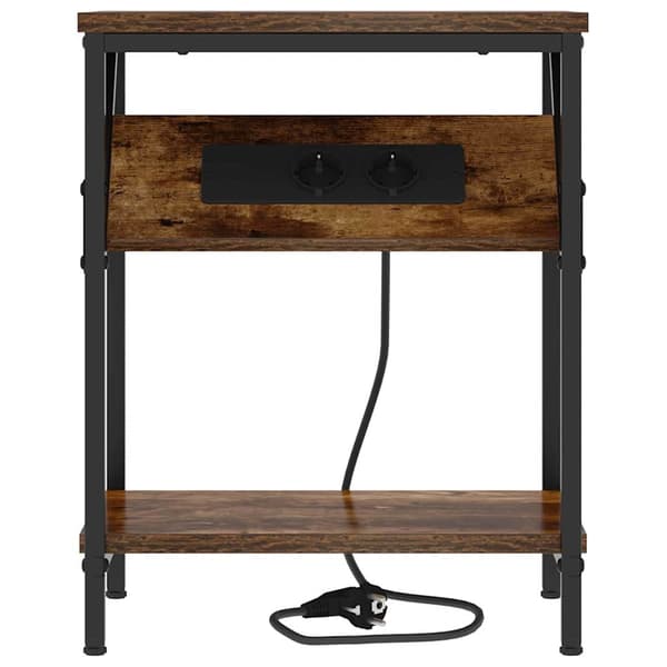 vidaXL Nattbordskap 2 pcs Røkt eik 38 x 30 x 48 cm Konstruert tre