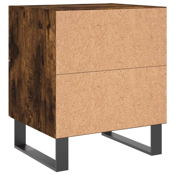 vidaXL Nattbord røkt eik 40x35x47,5 cm konstruert tre