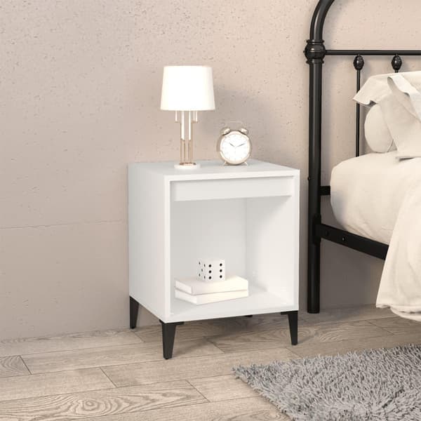 vidaXL Sängbord vit 40x35x50 cm
