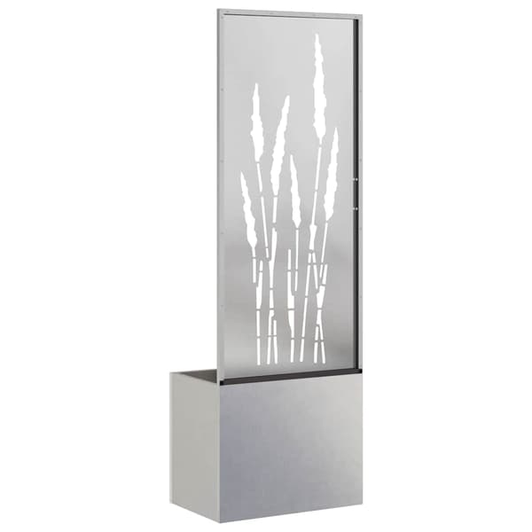 vidaXL Trädgårds integritetsskärm Silver 50 x 140 cm Rostfritt stål