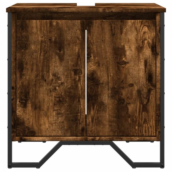 vidaXL Servantskap røkt eik 60x35x60 cm konstruert tre