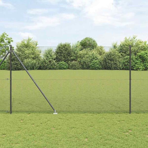 vidaXL Gjerde med innlegg. Grå 1.6 x 10 m Stål