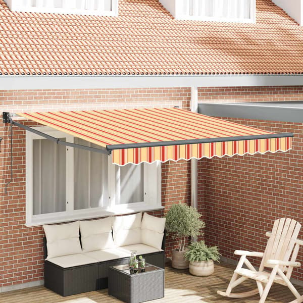 vidaXL Markise Gul og oransje 350 x 250 x 165 cm Polyester