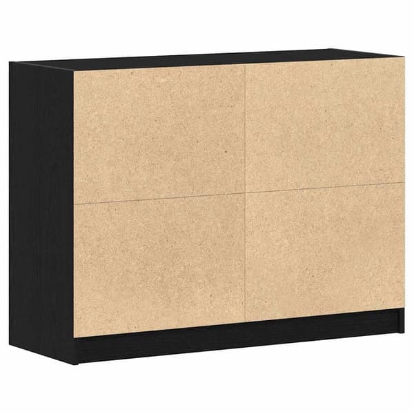 vidaXL Serviesskap Svart Eik 100 x 37 x 75.5 cm