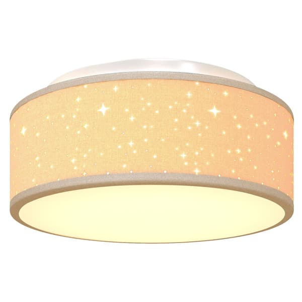 vidaXL Taklampe Gråbrun 30 x 13.5 cm stoff