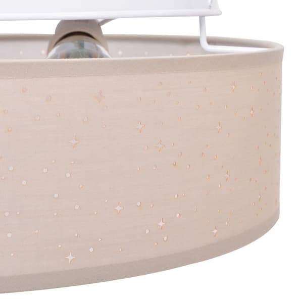 vidaXL Taklampe Gråbrun 38 x 13.5 cm stoff