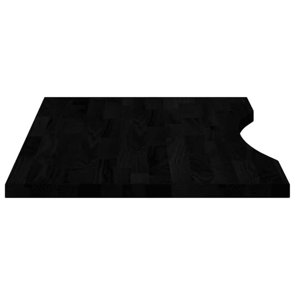 vidaXL Bordplate mørkebrun 80x50x2,5 cm rektangulær heltre eik