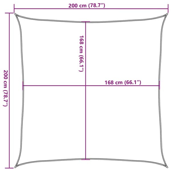 vidaXL Solsegel sandfärgat 2x2 m 100% polyesteroxford