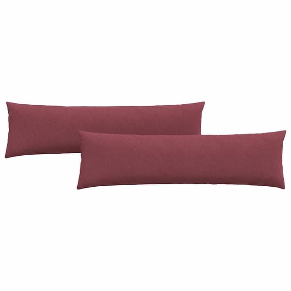 vidaXL Soffkuddar 2 st Vinröd 145 x 40 cm tyg