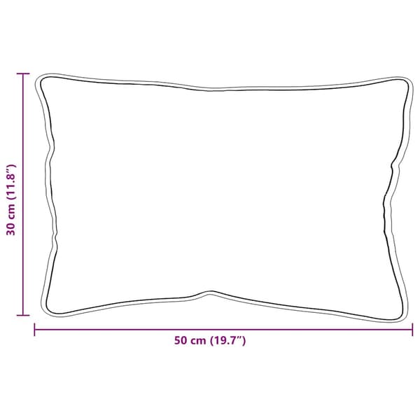 vidaXL Kudde med kudde 2 pcs Vit 61 x 41 x 20 cm Polyester