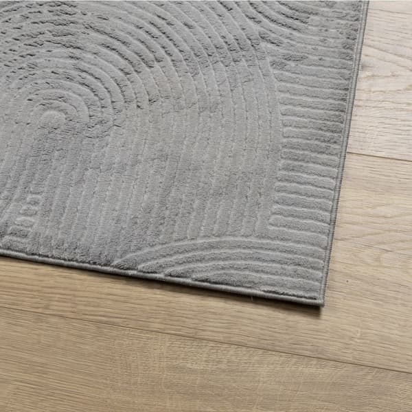 vidaXL Matta IZA kort lugg skandinavisk look grå 100x200 cm