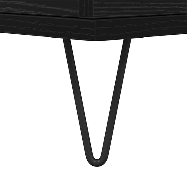 vidaXL Serviesskap Svart Eik 60 x 35 x 70 cm