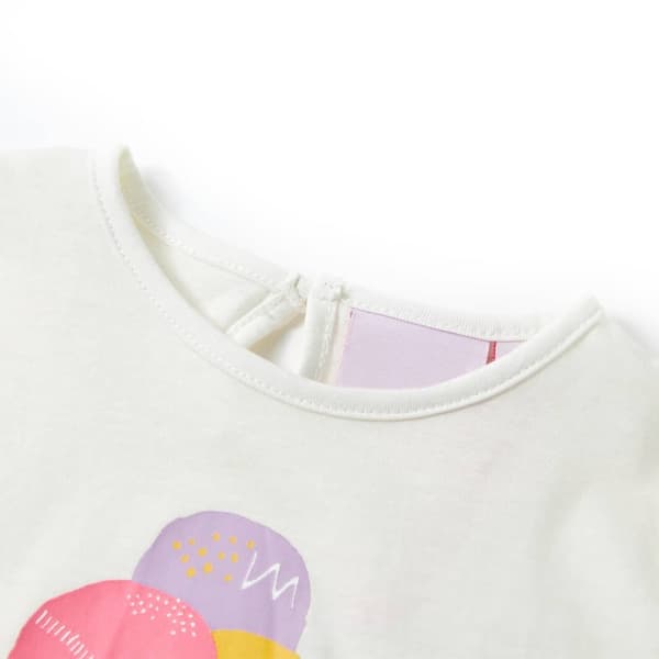vidaXL T-shirt för barn ecru 116