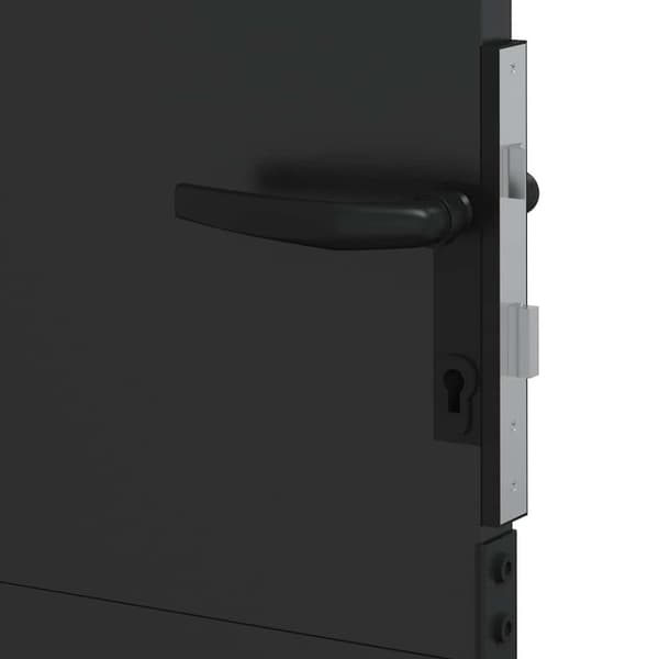 vidaXL Trädgårdsgrind Svart 100 x 150 cm Pulverlackerad stål
