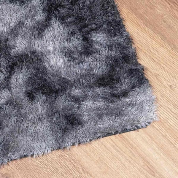 vidaXL Flossteppe med lang luv NAVARRA mørkegrå 120x170 cm polyester