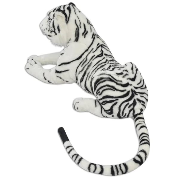 vidaXL Tigerleksak plysch vit XXL