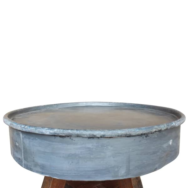 vidaXL Soffbord blandat återvunnet trä 60x45 cm silver