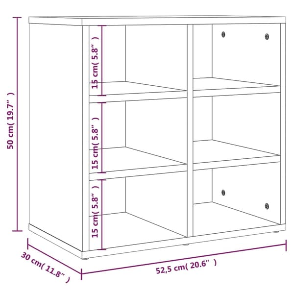 vidaXL Skoskap brun eik 52,5x30x50 cm