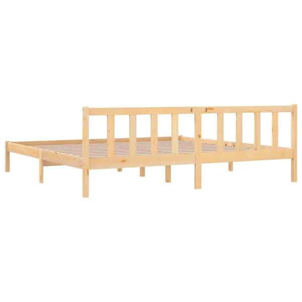 vidaXL Sängram massiv furu 180x200 cm