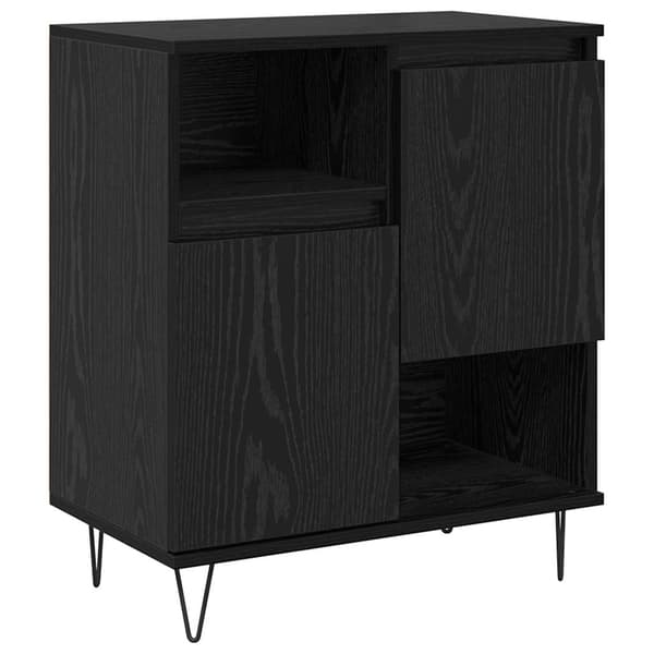 vidaXL Serviesskap 2 pcs Svart Eik 60 x 35 x 70 cm