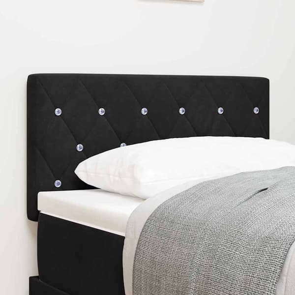 vidaXL Huvudgavel Svart 80 cm Sammet