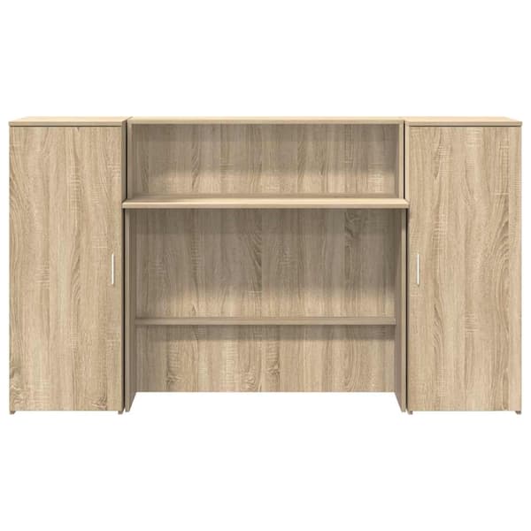 vidaXL Receptionsdisk sonoma-ek 180x50x103,5 cm konstruerat trä