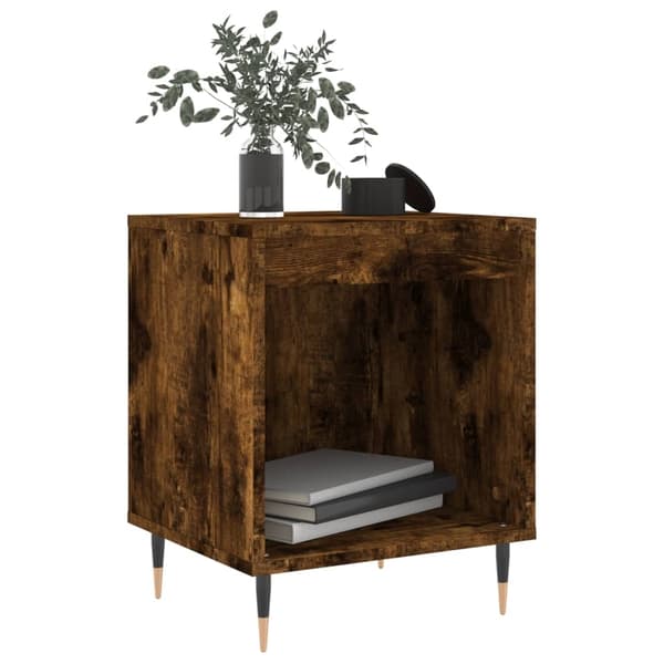 vidaXL Nattbord røkt eik 40x35x50 cm konstruert tre