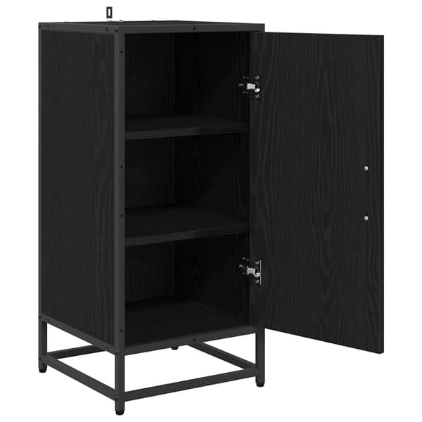 vidaXL Serviesskap Svart Eik 35,5 x 35 x 76 cm