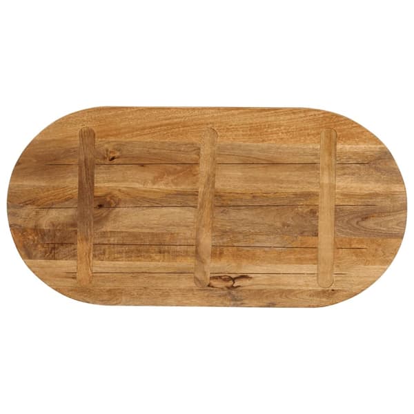 vidaXL Bordplate 120x50x2,5 cm oval heltre mango