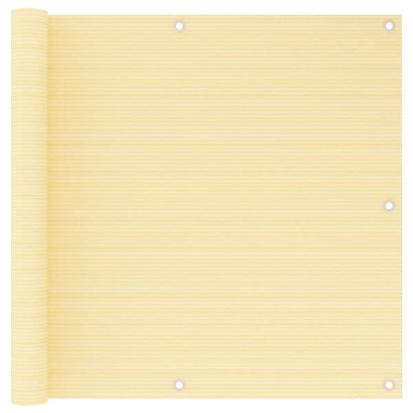vidaXL Balkongskjerm beige 90x500 cm HDPE