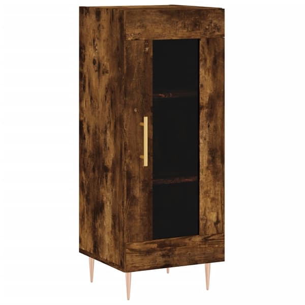 vidaXL Highboard røkt eik 34,5x34x180 cm konstruert tre