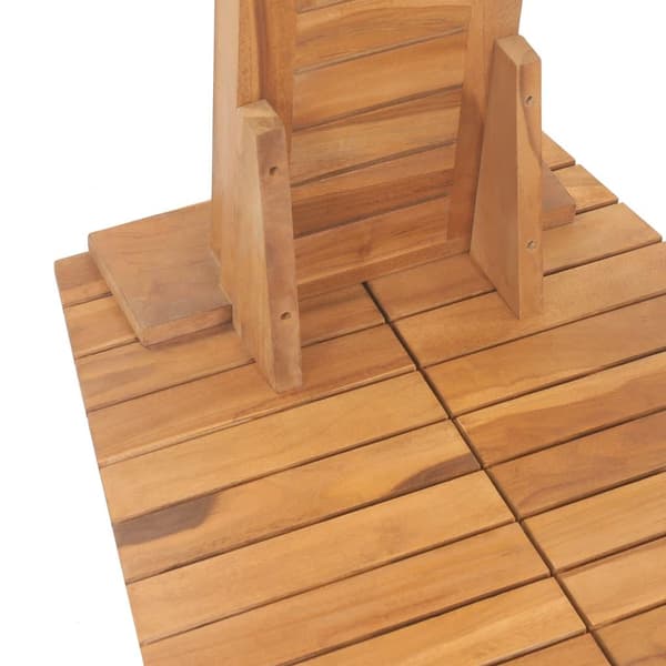 vidaXL Utomhusdusch massiv teak 70x75x204 cm