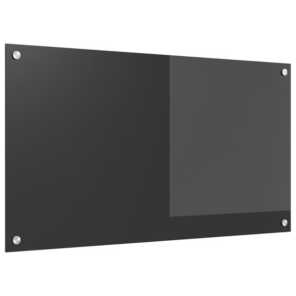 vidaXL Köksskydd Mörkgrå 90 x 50 cm härdat glas
