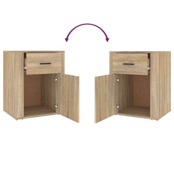 vidaXL Nattbord sonoma eik 50x36x60 cm konstruert tre